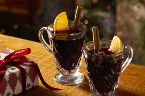 Mulled wine glasses at Christmas